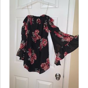 Floral off the shoulder dress size small